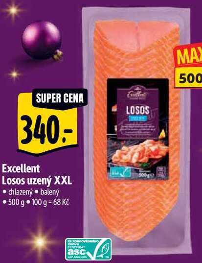 Excellent Losos uzený XXL, 500 g