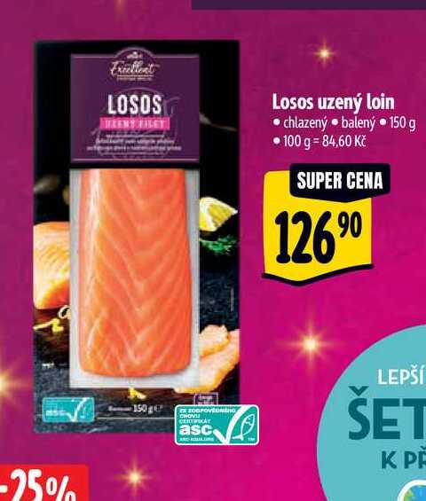   Losos uzený loin 150 g