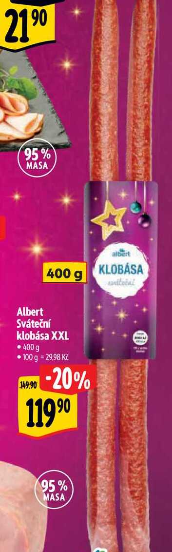   Albert Sváteční klobása XXL • 400 g  