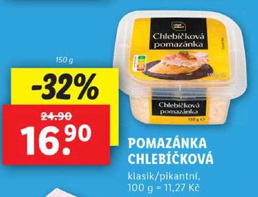 POMAZÁNKA CHLEBÍČKOVÁ, 150 g