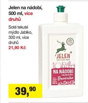 Jelen na nádobí, 500 ml, více druhů 