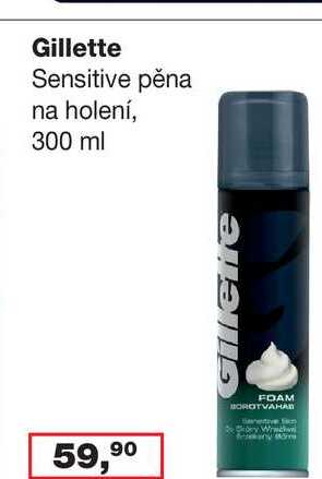 Gillette Sensitive pěna na holení, 300 ml 