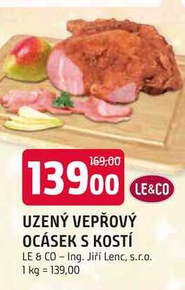 LE&CO UZENÝ VEPŘOVÝ OCÁSEK S KOSTÍ 1kg