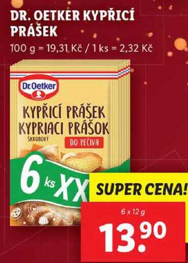 DR. OETKER KYPŘICÍ PRÁŠEK, 6x 12 g