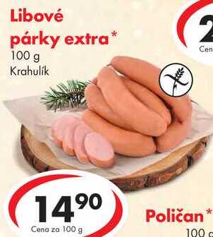 Libové párky extra, 100 g