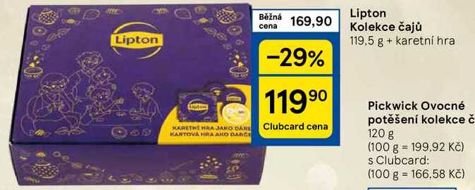 Lipton Kolekce čajů, 119,5 g + karetní hra 