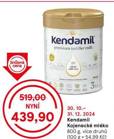 Kendamil Kojenecké mléko, 800 g, více druhů 