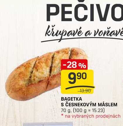 BAGETKA S ČESNEKOVÝM MÁSLEM 70g