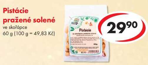 Pistácie pražené solené, 60 g