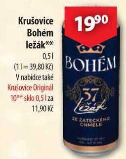 Krušovice Bohém ležák, 0,5 l