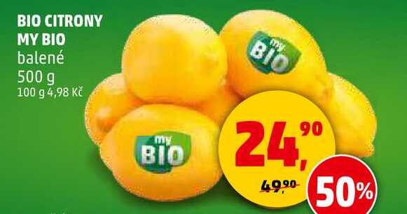 BIO CITRONY MY BIO balené, 500 g 