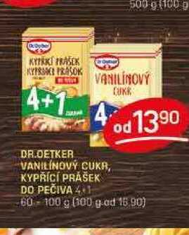 DR.OETKER VANILINOVÝ CUKR, KYPŘÍCÍ PRÁŠEK DO PEČIVA 4+1 60-100g