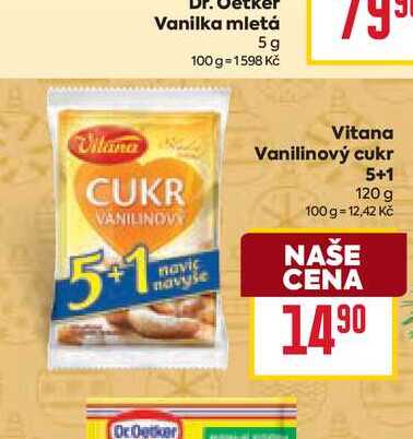 Vitana Vanilinový cukr 5+1 120 g 