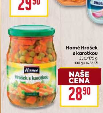 Hamé Hrášek s karotkou 330/175 g 