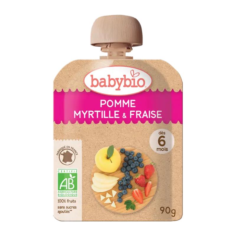 Babybio BIO kapsička jablko, borůvky, jahody, 90 g