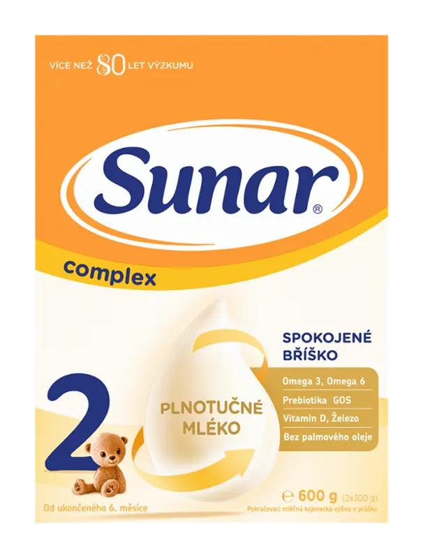 Sunar Complex 2 pokračovací kojenecké mléko, 600 g