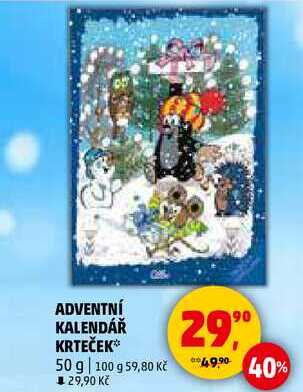 ADVENTNÍ KALENDÁŘ KRTEČEK, 50 g