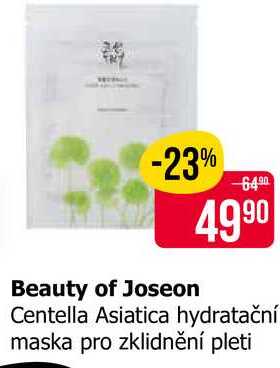 Beauty of Joseon Centella Asiatica hydratační maska pro zklidnění pleti 