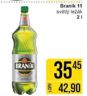 Braník Jedenáctka pivo ležák světlý 2l