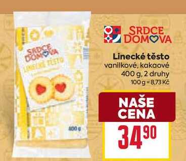 Linecké těsto vanilkové, kakaové 400 g