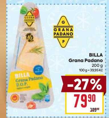 BILLA Grana Padano 200 g

