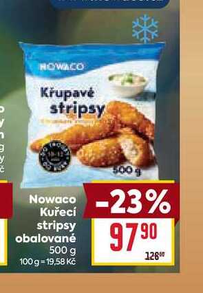 Nowaco Kuřecí stripsy obalované 500 g 