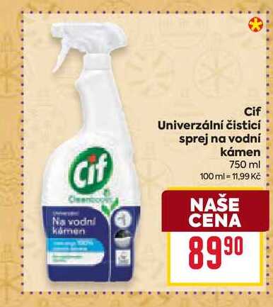 Cif Univerzální čisticí sprej na vodní kámen 750 ml 