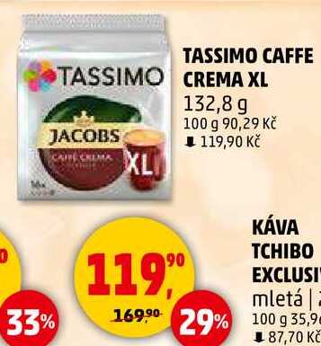 TASSIMO CAFFE CREMA XL, 132,8 g