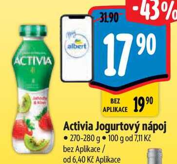 Activia Jogurtový nápoj, 270-280 g 