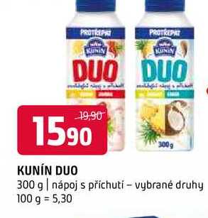 Kunín duo 300 g nápoj s příchutí vybrané druhy