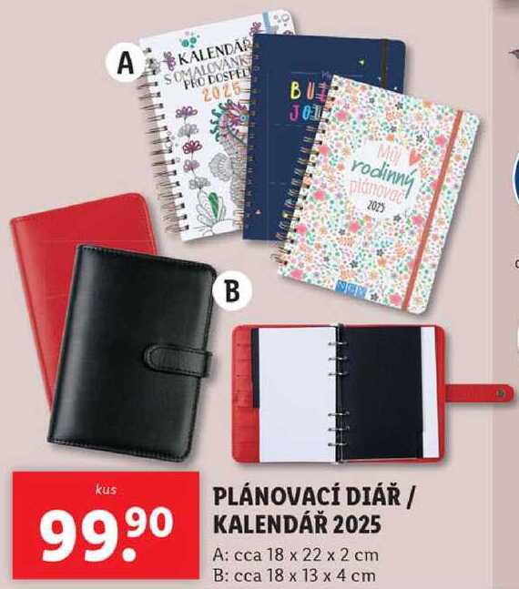 PLÁNOVACÍ DIÁŘ/KALENDÁŘ 2025