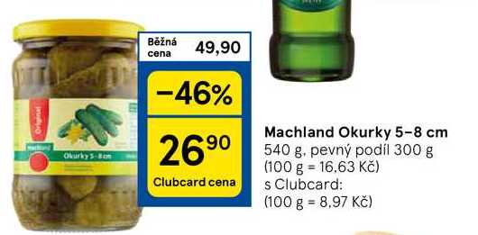 Machland Okurky 5-8 cm, 540 g