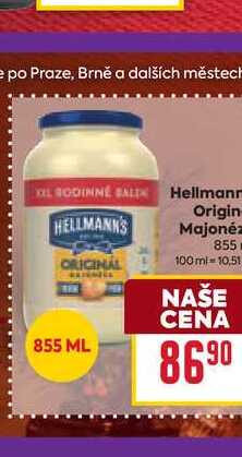 Hellmanns Original Majonéza 855ml