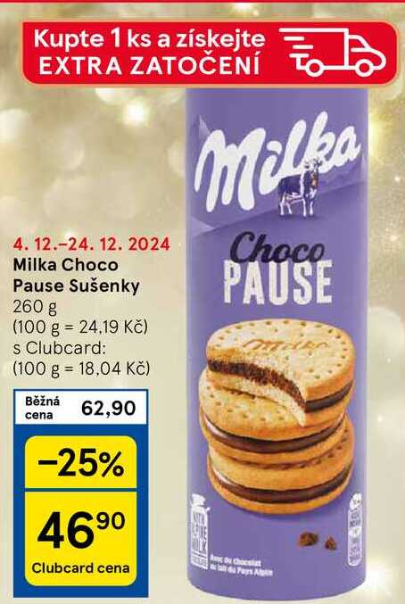 Milka Choco Pause Sušenky, 260 g 