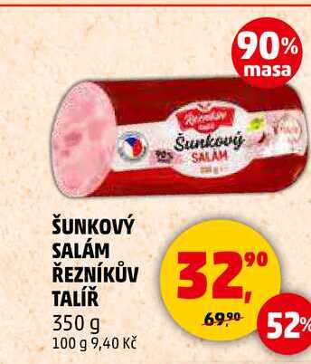 ŠUNKOVÝ SALÁM ŘEZNÍKŮV TALÍŘ, 350 g