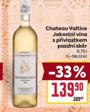 Chateau Valtice Jakostní vína s přívlastkem pozdní sběr 0,75l