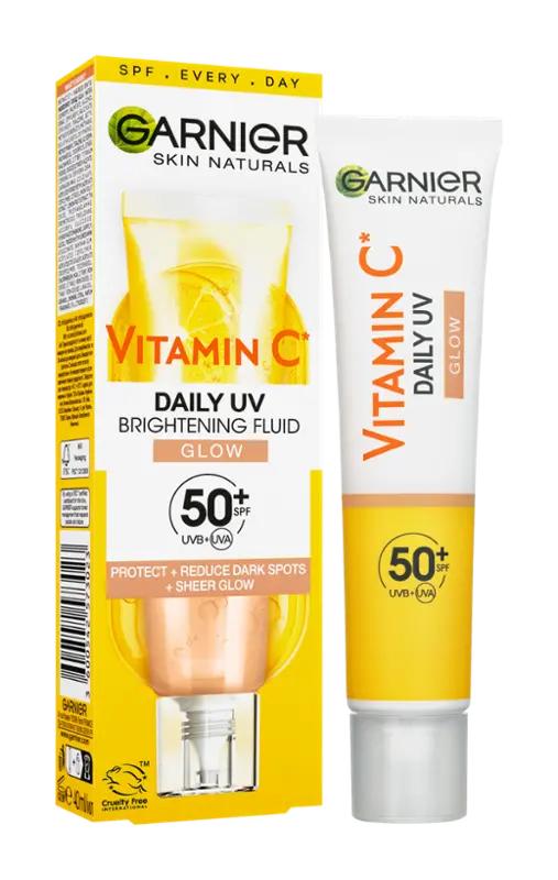 Garnier Denní rozjasňující fluid s Vitaminem C SPF 50+ glow, 40 ml