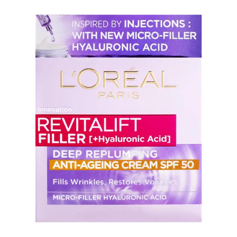 L'Oréal Denní krém Revitalift Filler [HA] SPF 50, 50 ml