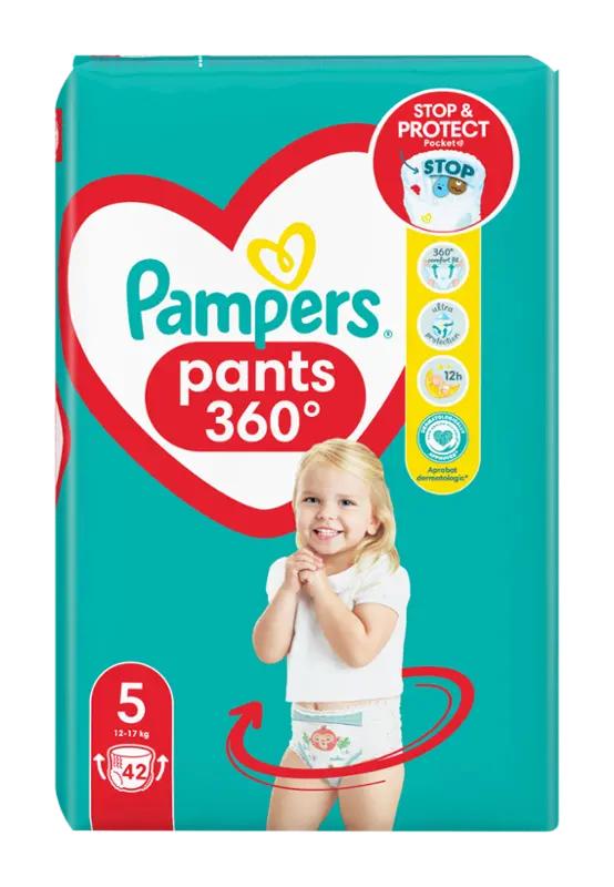 Pampers Plenkové kalhotky 12 - 17 kg, vel. 5, 42 ks