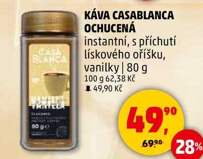 KÁVA CASABLANCA OCHUCENÁ instantní, s příchutí, 80 g