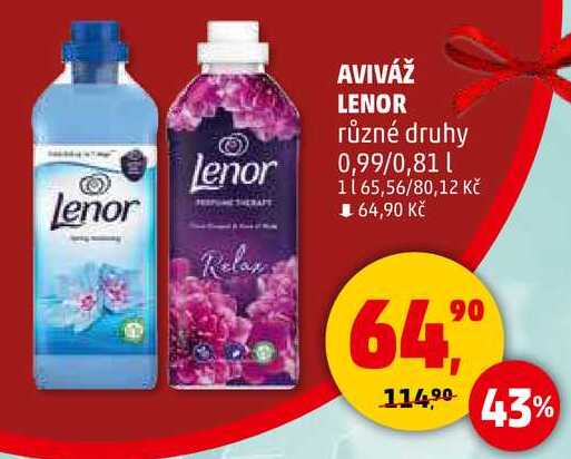 AVIVÁŽ LENOR různé druhy, 0,99/0,8 l