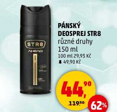 PÁNSKÝ DEOSPREJ STR8 různé druhy, 150 ml 