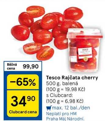 Tesco Rajčata cherry, 500 g, balená