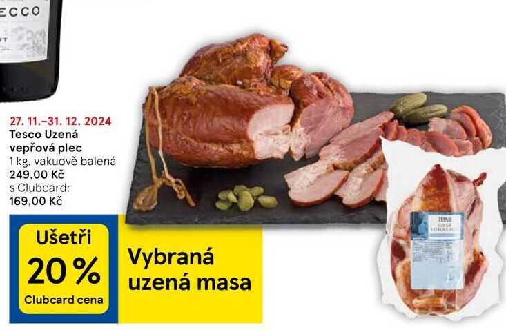 Tesco Uzená vepřová plec, 1 kg