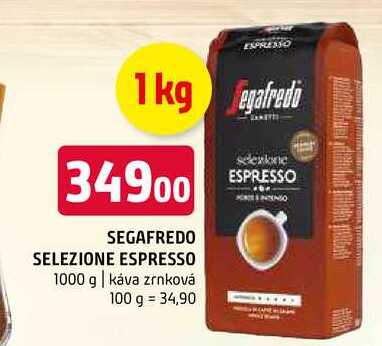 Segafredo selezione espresso 1000 g káva zrnková 