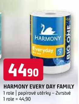 Harmony every day family 1 role papírové utěrky 2vrstvé 