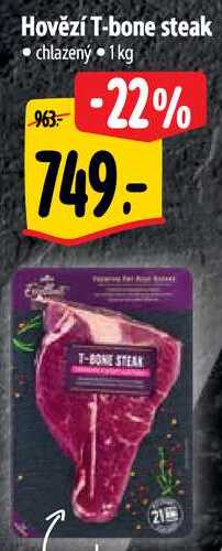 Hovězí T-bone steak, 1 kg