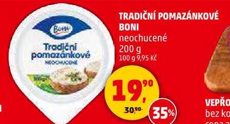 TRADIČNÍ POMAZÁNKOVÉ BONI neochucené, 200 g 