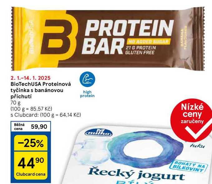 BioTechUSA Proteinová tyčinka s banánovou příchutí, 70 g 