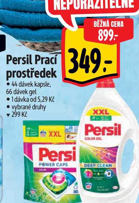   Persil Prací prostředek - 44 dávek kapsle, 66 dávek gel  